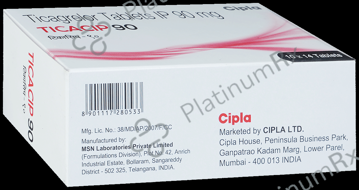 Ticacip 90mg Tablet 14s
