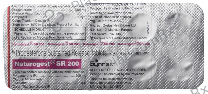 Naturogest SR 200mg Tablet 10s