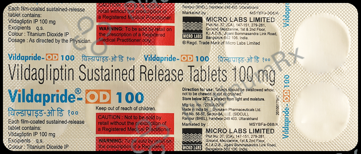 Vildapride OD 100mg Tablet