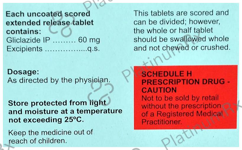 Glz XR 60mg Tablet 15s