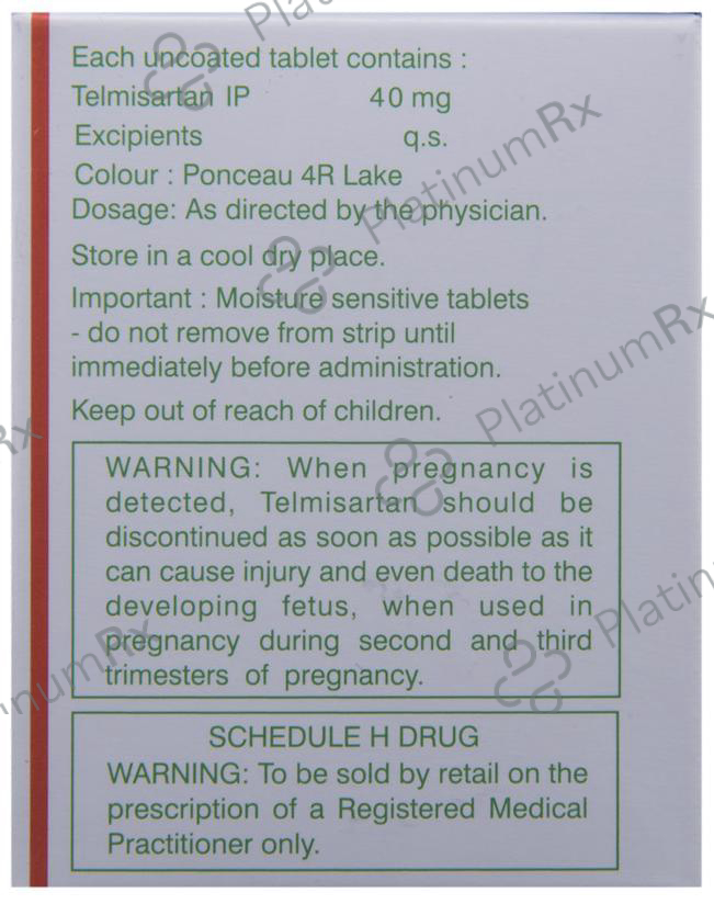 Telmed 40mg Tablet 10s