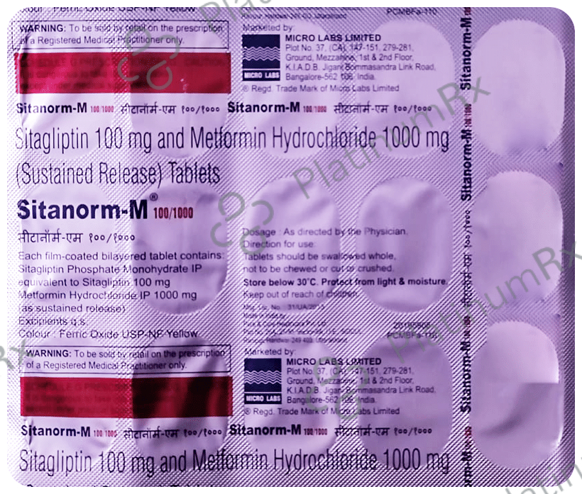 Sitanorm M 100/1000mg Tablet ER 15s