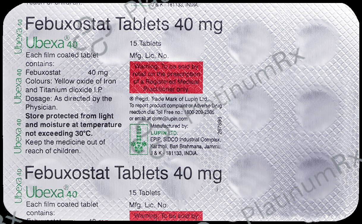 Ubexa 40mg Tablet 15s