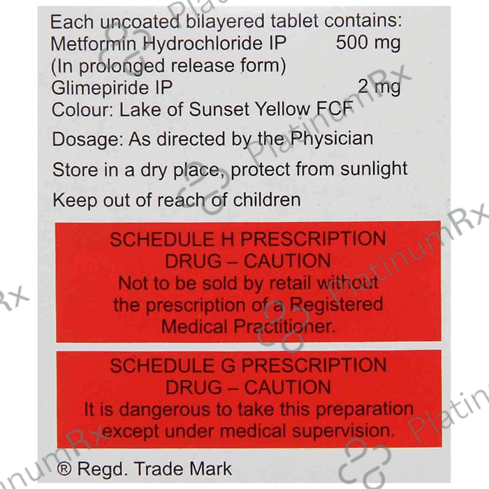 Glyree M 2/500mg Tablet PR 10s
