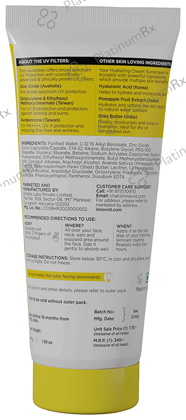 Sun Scoop Hydrating SPF 50+ PA++++ Cream Sunscreen