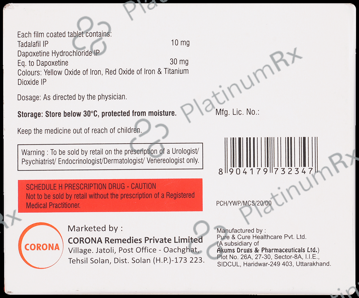 Yaw Plus 10/30mg Tablet 4s