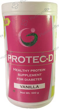 Protec-D Healthy Protein Supplement Powder for Diabetes Vanilla 500gm