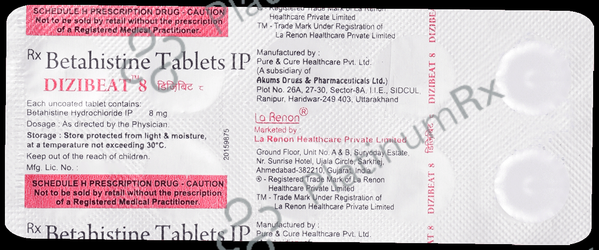 Dizibeat 8mg Tablet 10s
