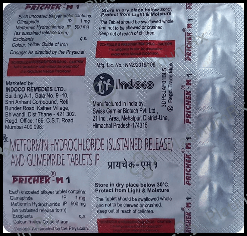 Prichek M 1/500mg Tablet SR 15s