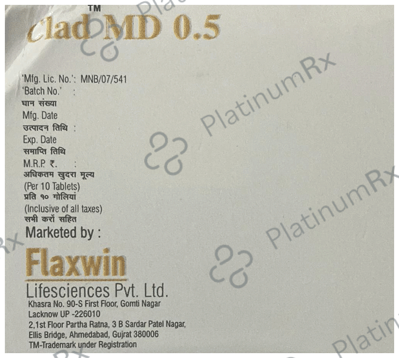 Clad MD 0.5 Tablet