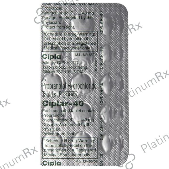 Ciplar 40mg Tablet 15s