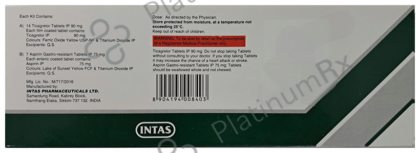 Ticastro AS 75/90mg Tablet Combikit 21s