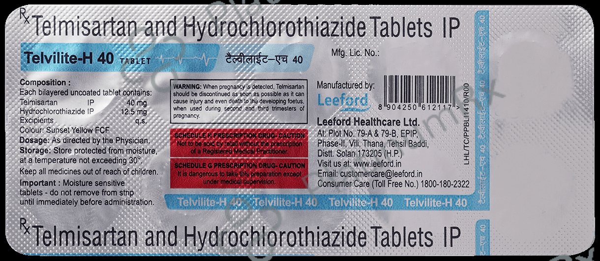 Telvilite H 40mg/12.5mg Tablet