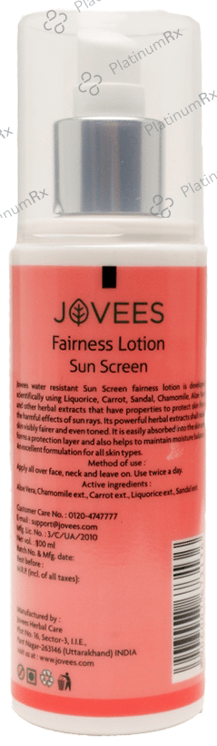 Jovees Fairness Sun Screen Lotion SPF 25 100 ml