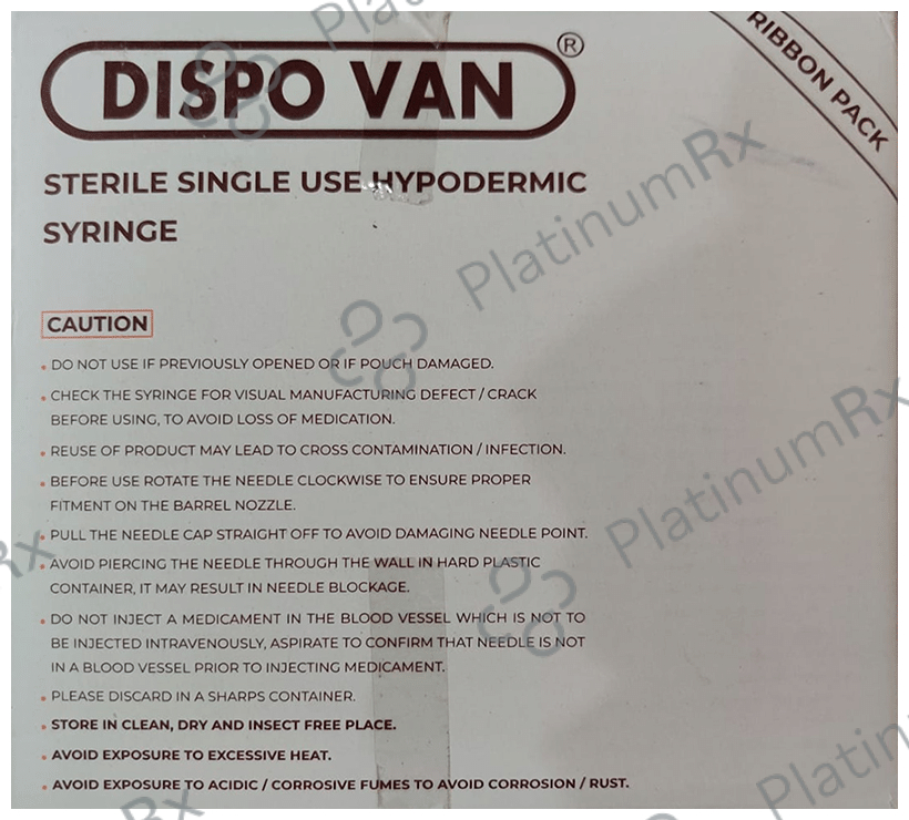 Dispovan 20ml Syringe with Needle 25s