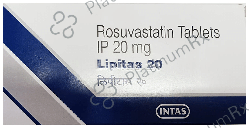 Lipitas 20mg Tablet 15s