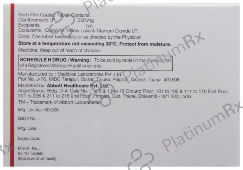 Claribid 250mg Tablet 10s