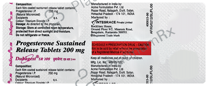 Dubagest SR 200mg Tablet 10s