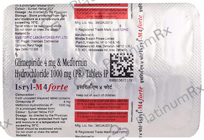 Isryl M 4 Forte 4/1000mg Tablet PR 10s