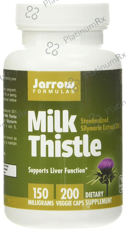 Jarrow Formulas Milk Thistle 150mg Capsule - Supports Liver Function 200 capsules