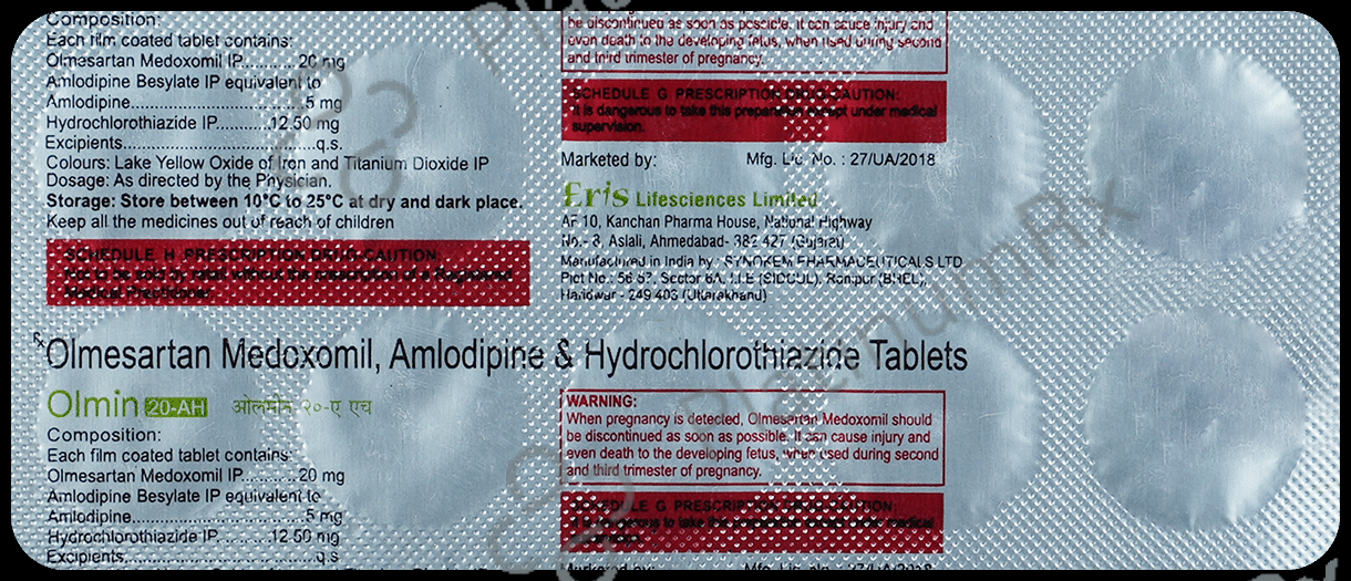Olmin20 AH 5/12.5/20mg Tablet 10s
