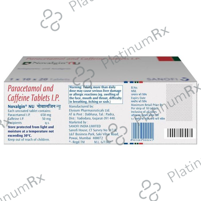 Novalgin NU 50/650mg Tablet 10s