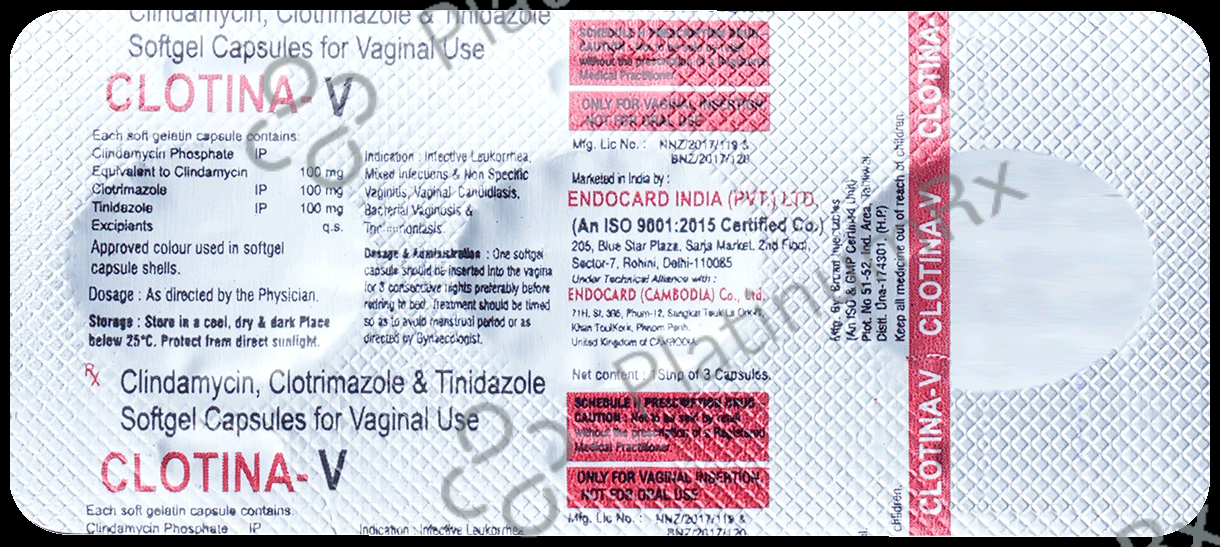 Clotina-V Vaginal Suppository 3 Vaginal Suppository