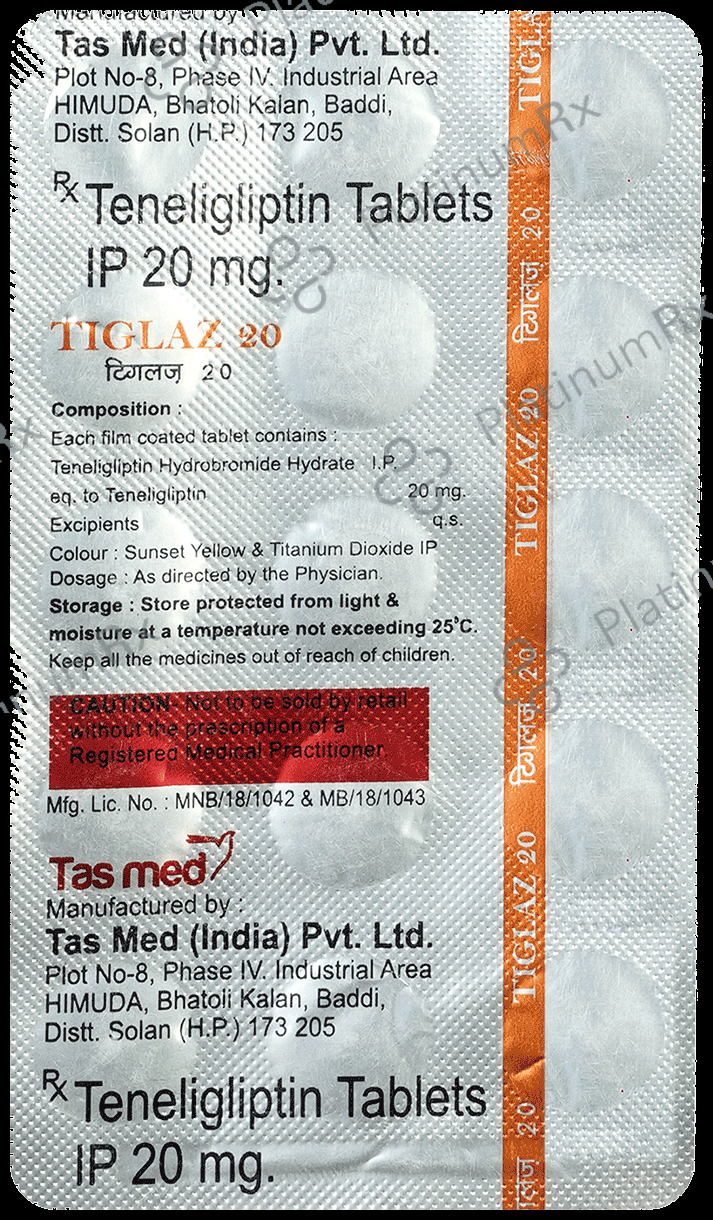 Tiglaz 20mg Tablet 15 Tablet
