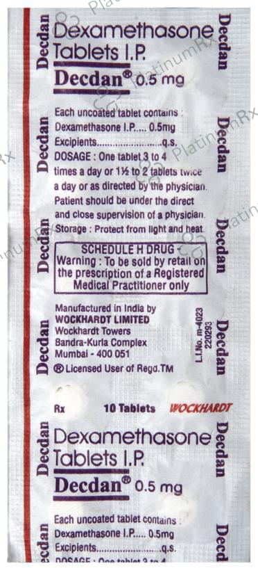 Decdan 0.5mg Tablet 10s