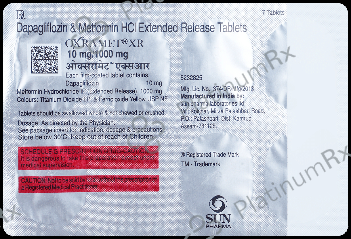 Oxramet XR 10/1000mg Tablet ER 7s