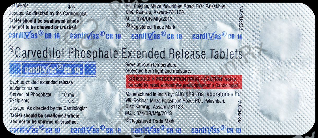 Cardivas CR 10mg Tablet 10s