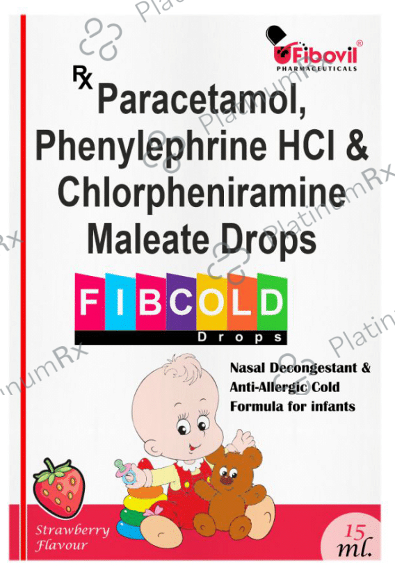 Fibcold Oral Drops Strawberry