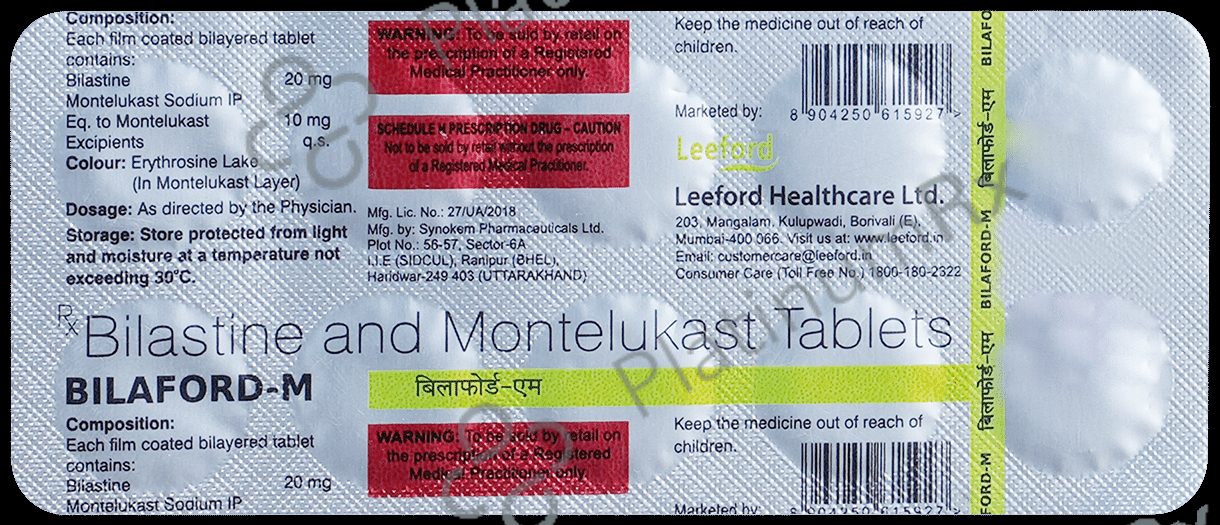 Bilaford M 20/10mg Tablet 10s