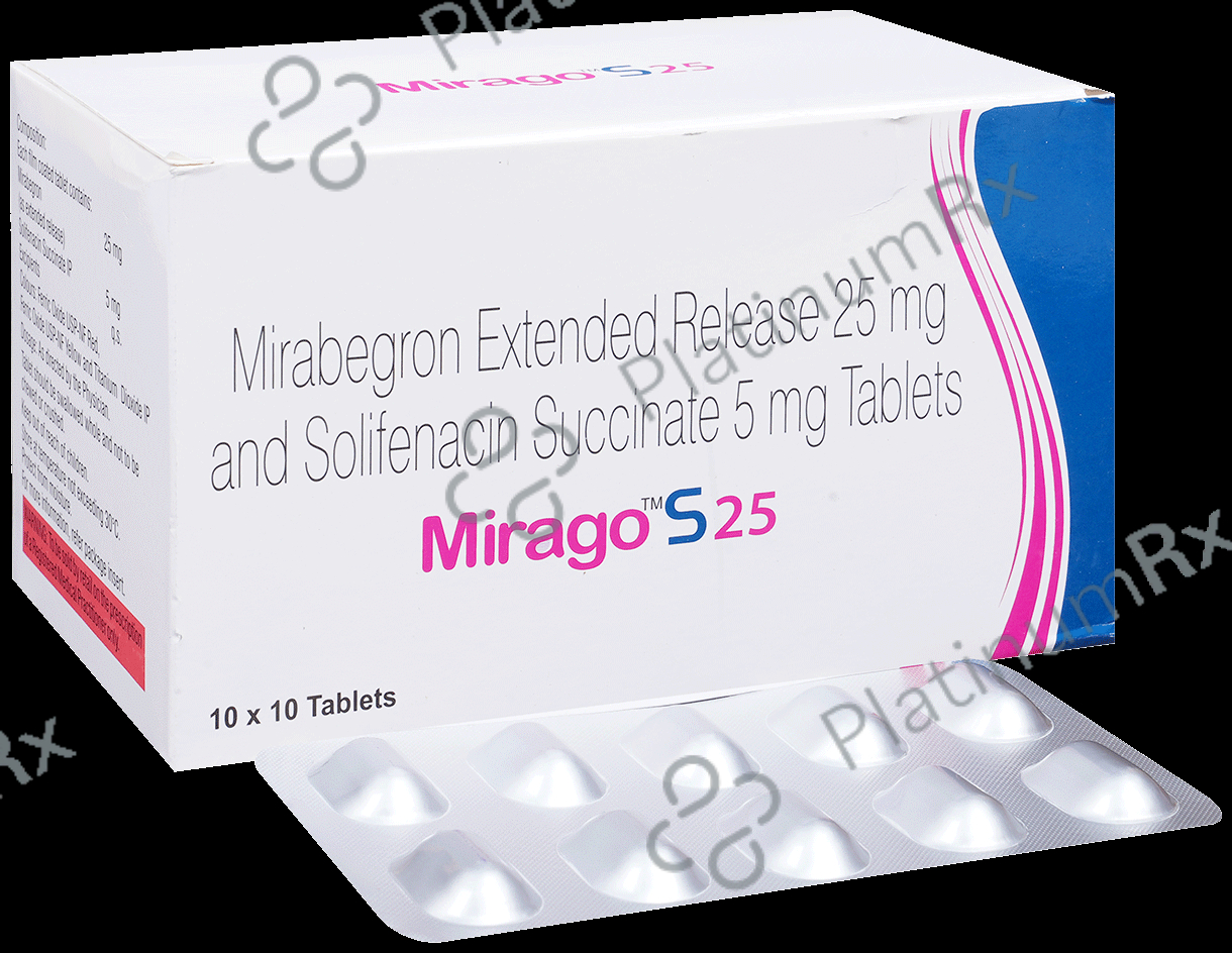 Mirago S 25mg Tablet ER 10s