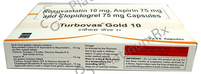 Turbovas Gold 10/75/75mg Capsule 10s