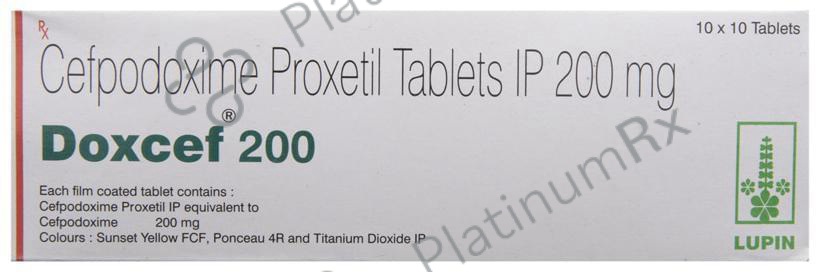 Doxcef 200mg Tablet 10s