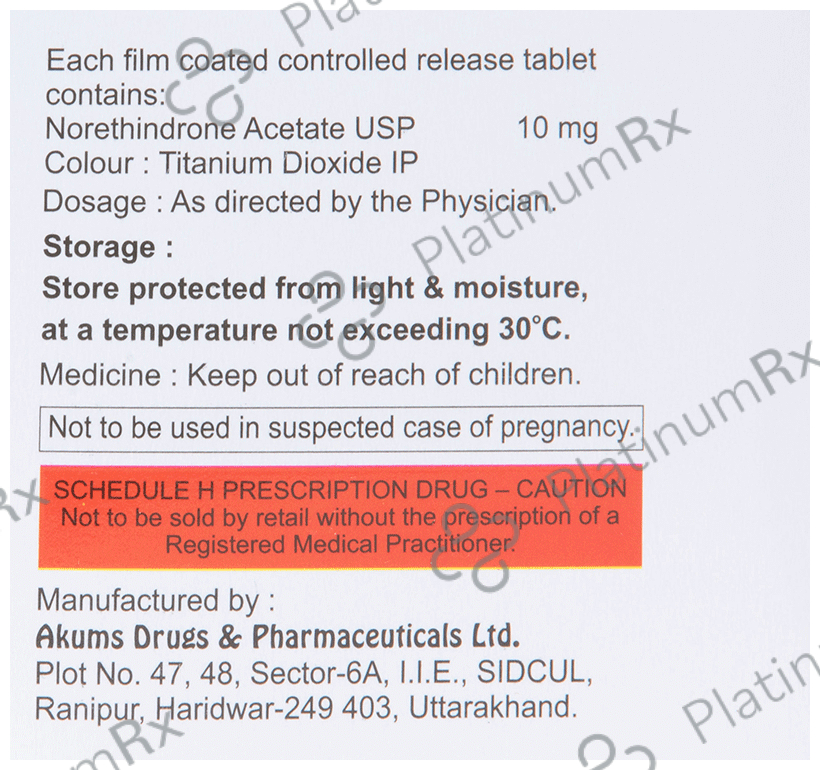 Normonal CR 10mg Tablet 10s