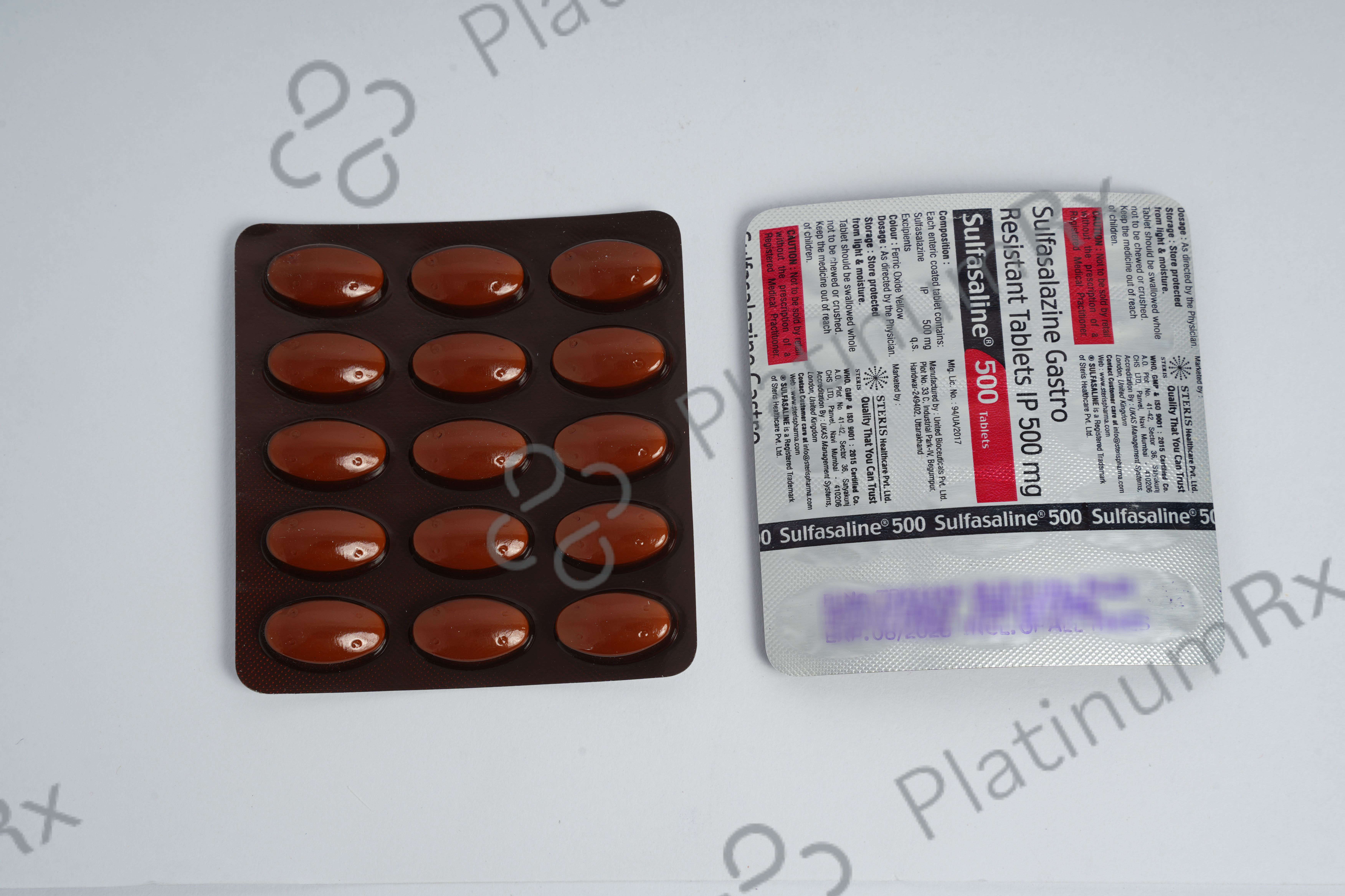 Sulfasaline 500mg Tablet 15s