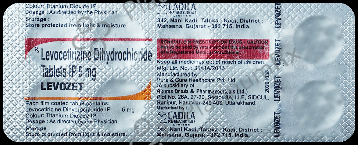 Levozet Tablet 10 Tablet Cadila Pharma Ltd