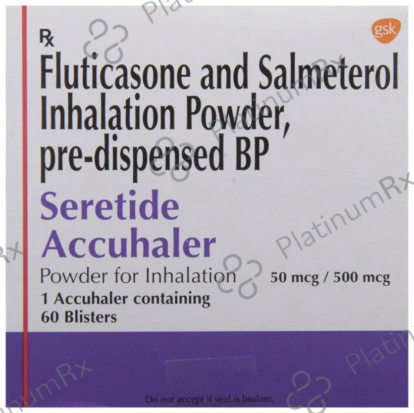 Seretide 50/500mcg Accuhaler Capsule 60s