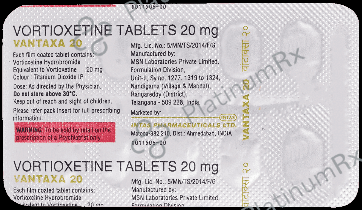 Vantaxa 20mg Tablet