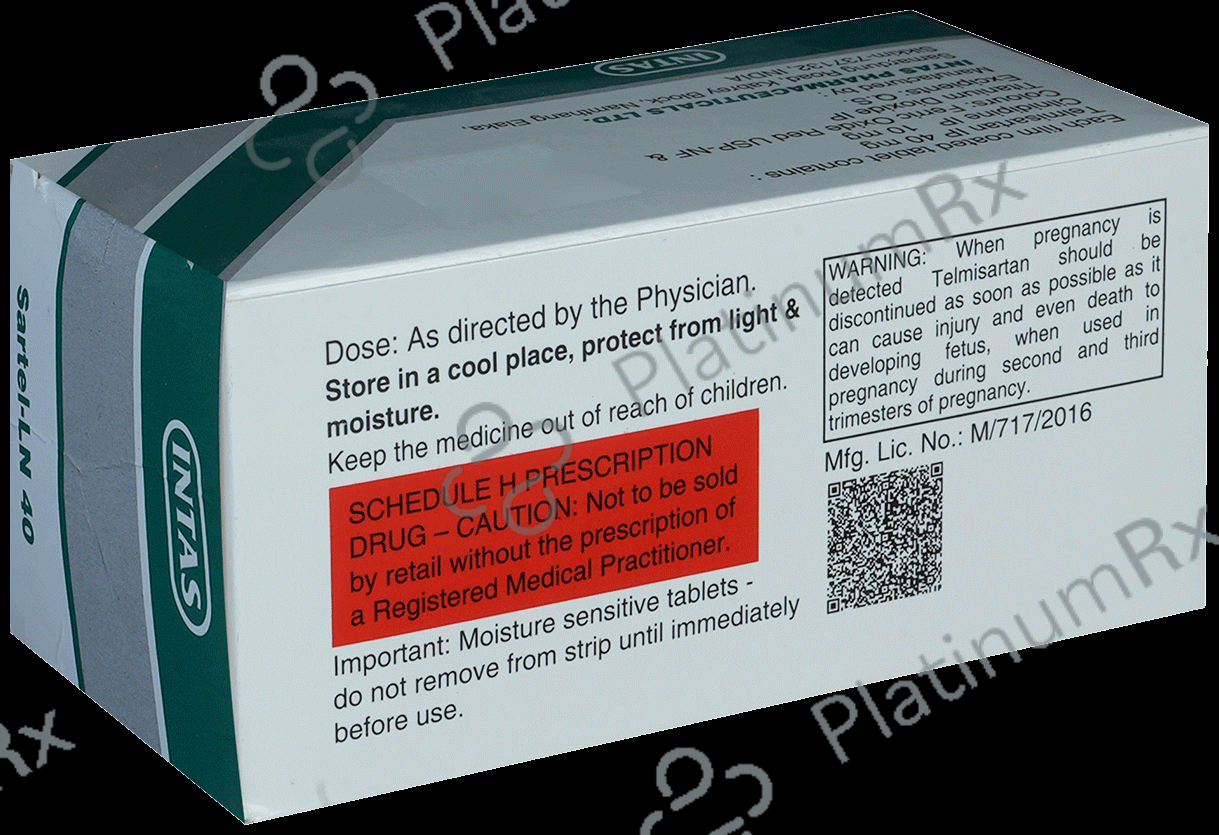 Sartel LN 40/10mg Tablet 10s