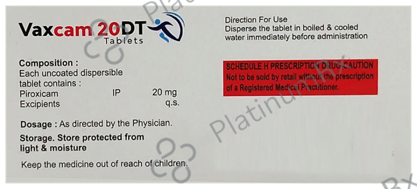 Vaxcam 20mg Tablet DT