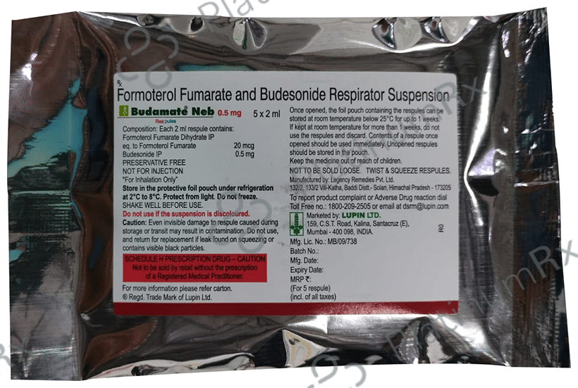 Budamate Neb 0.5mg Respules 2ml 5 Respules