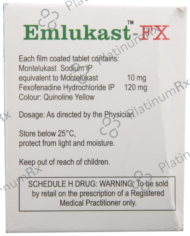 Emlukast FX 120/10mg Tablet 10s