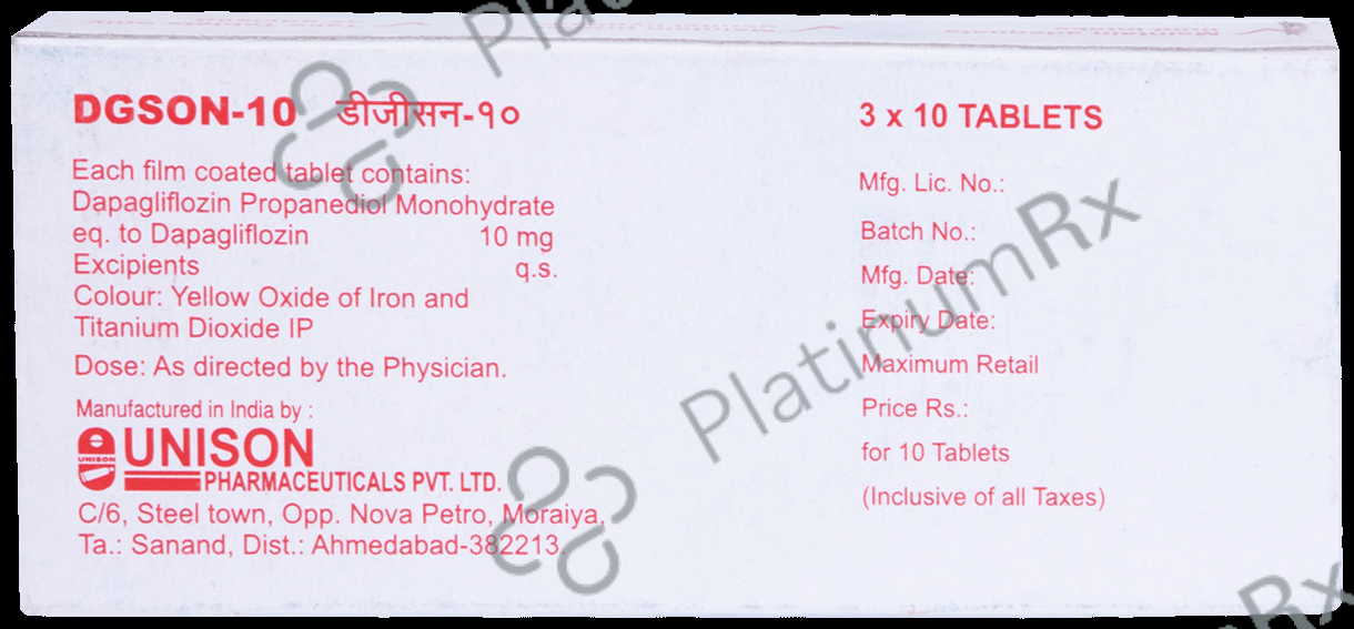 Dgson 10mg Tablet 10s