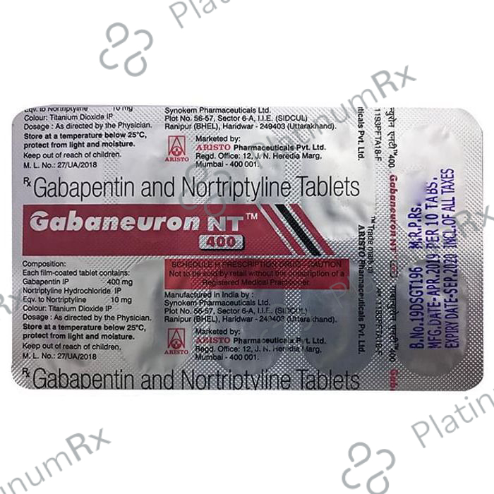 Gabaneuron NT 400/10mg Tablet 10s