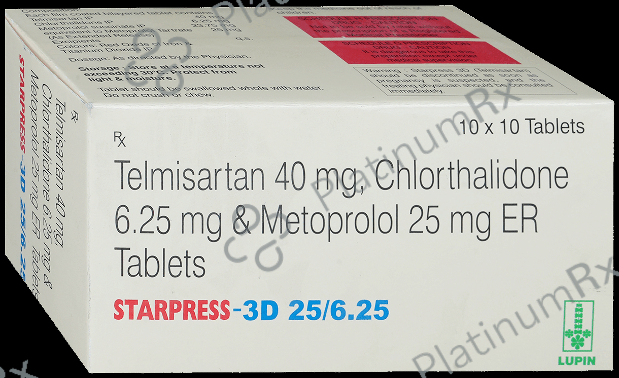 Starpress 3D 6.25/25/40mg Tablet 10s