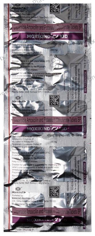 Moxikind CV Kid 200/28.5mg Tablet 10s