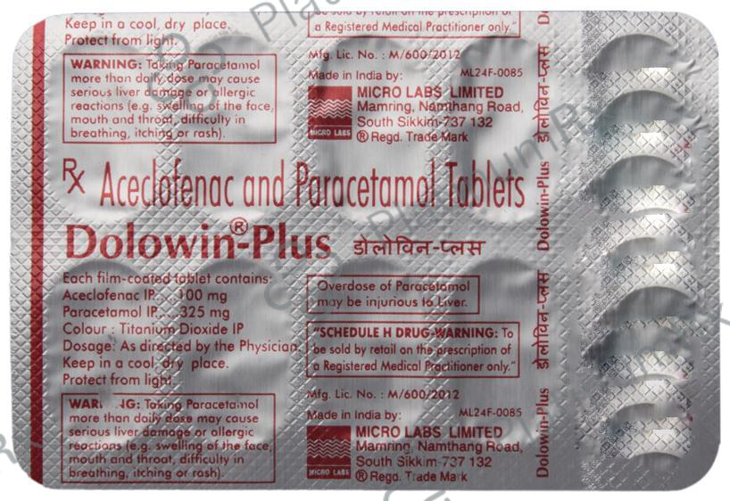 Dolowin Plus 100/325mg Tablet 10s